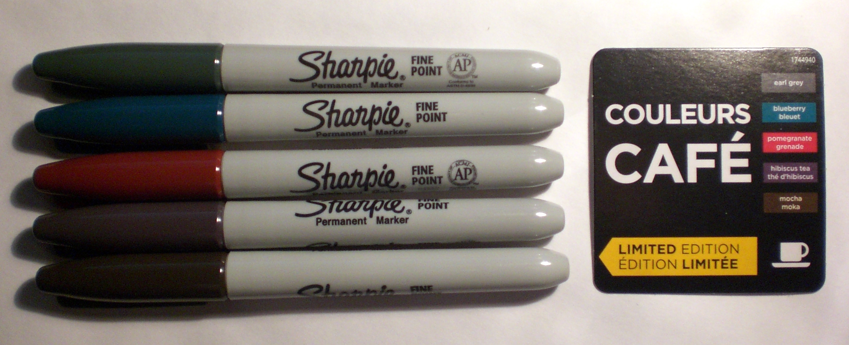 Sanford Sharpie Couleurs Cafe – Earl Grey, Blueberry, Pomegranate, Hibiscus  Tea, and Mocha